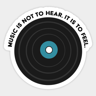 Blue record with quote Sticker